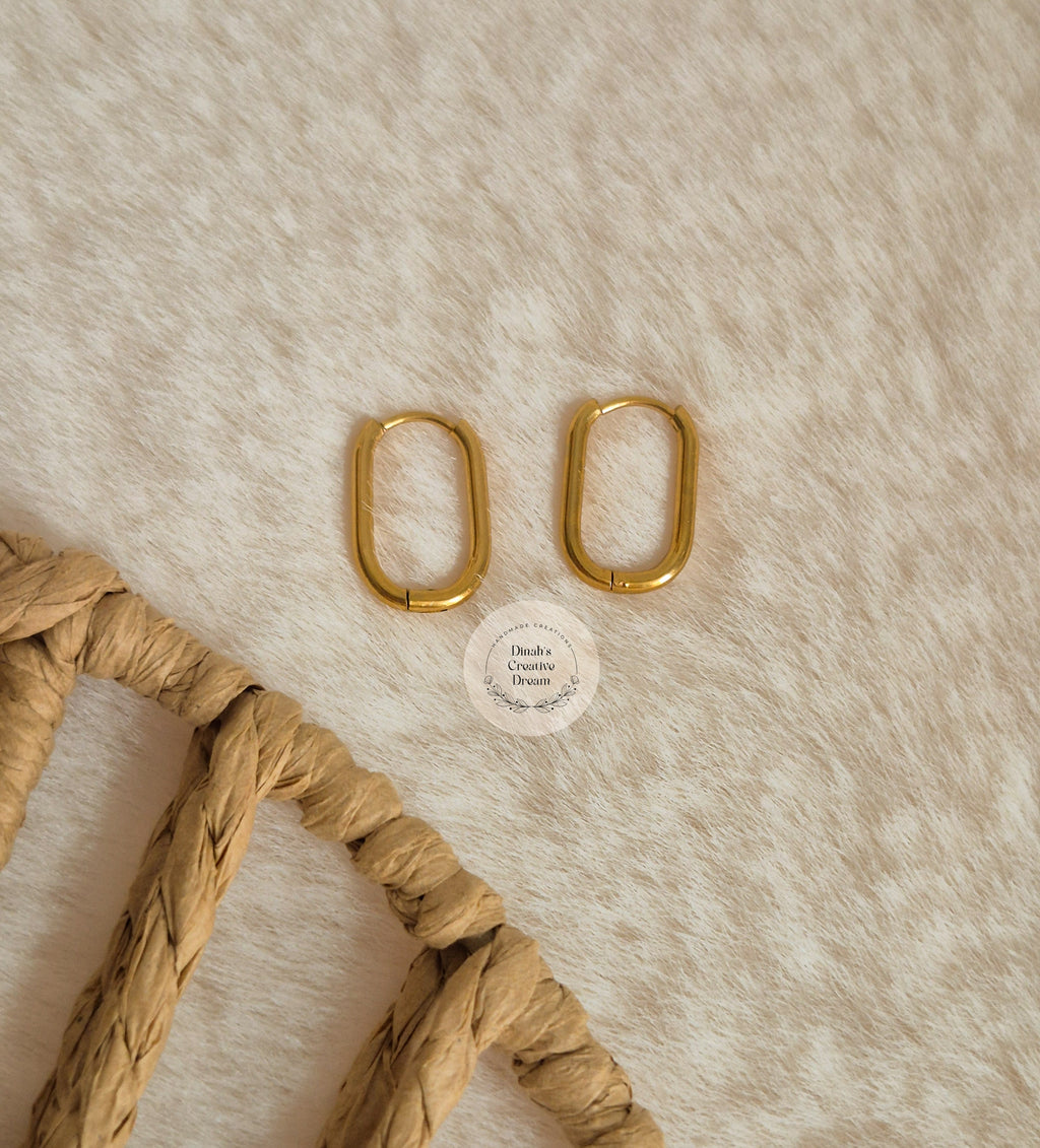 Boucles d'oreilles rectangle