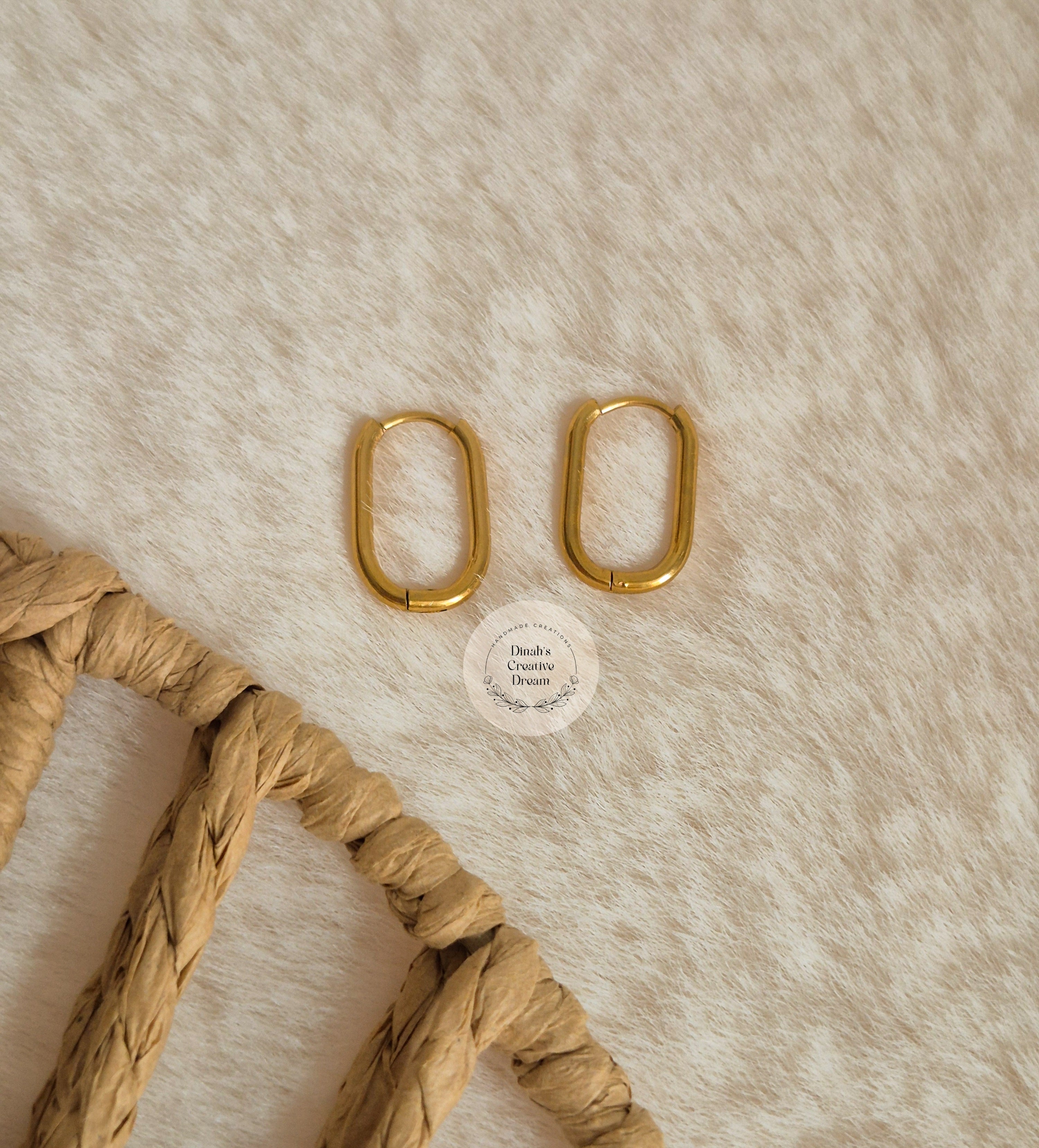 Boucles d'oreilles rectangle