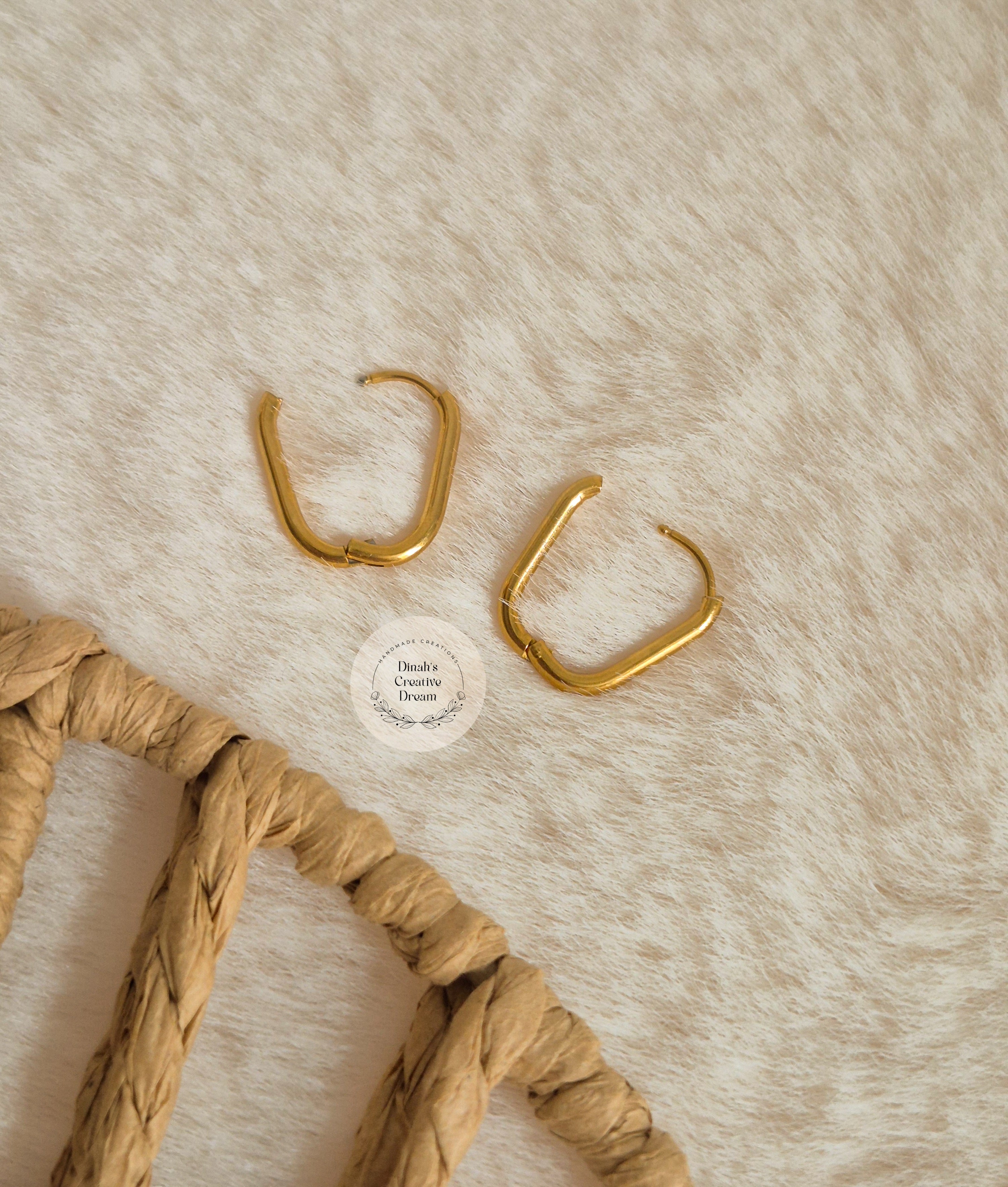 Boucles d'oreilles rectangle