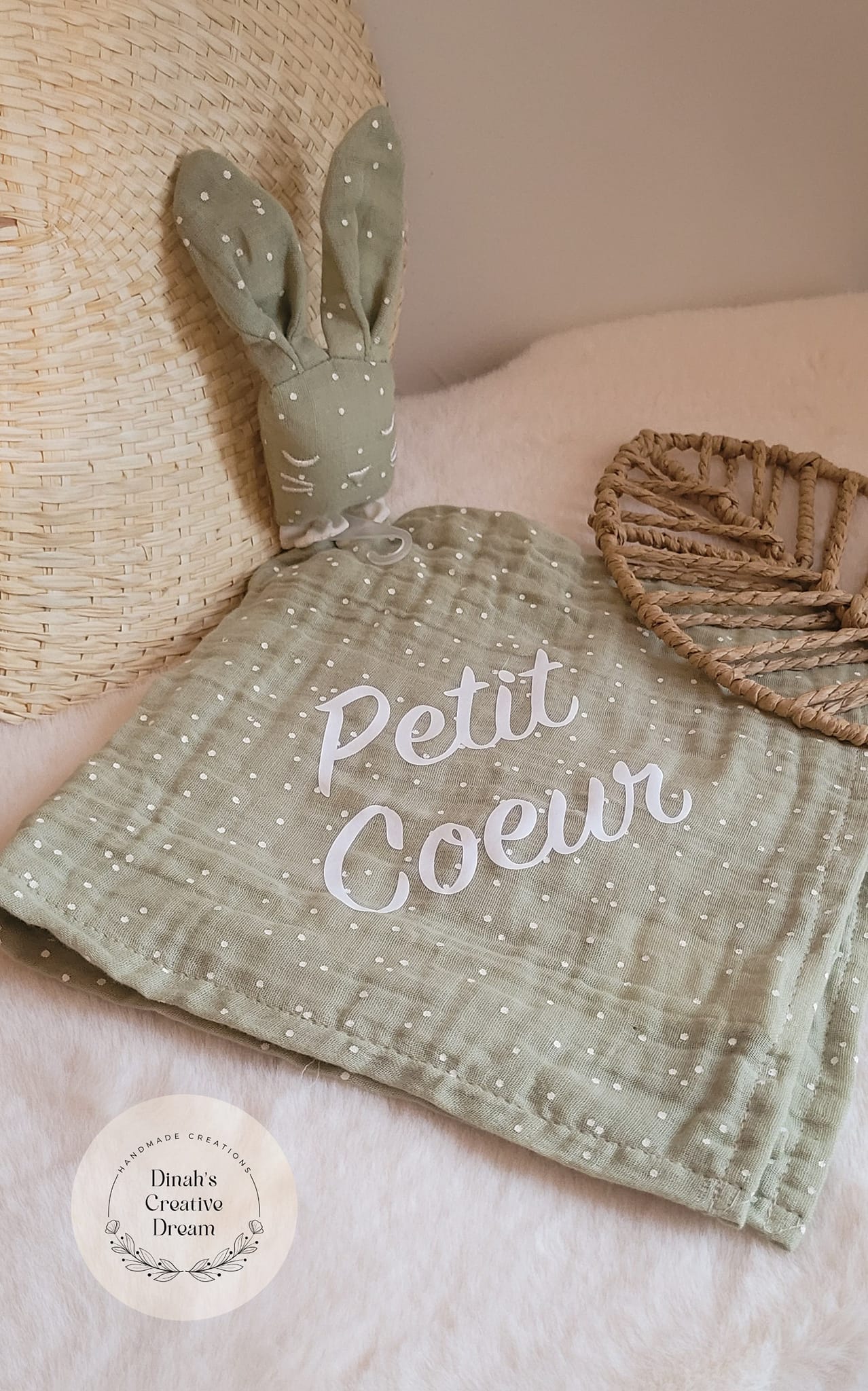 Doudou lapin personnalisé
