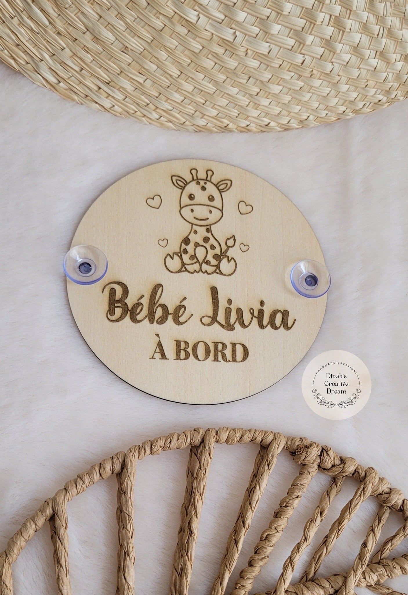 Plaque voiture bébé à bord