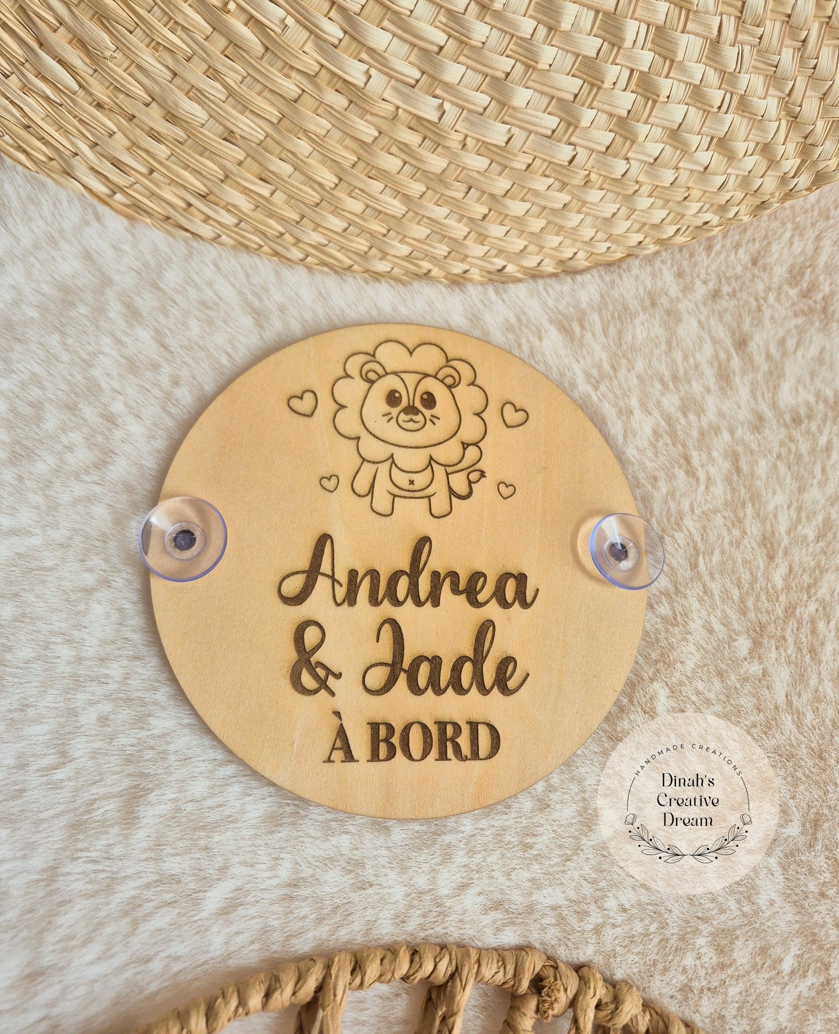 Plaque voiture bébé à bord