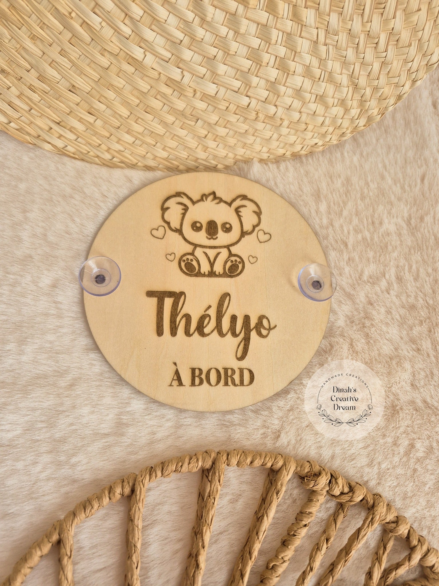 Plaque voiture bébé à bord